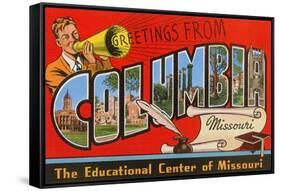 Greetings from Columbia, Missouri-null-Framed Stretched Canvas