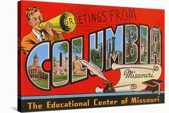 Greetings from Columbia, Missouri-null-Stretched Canvas