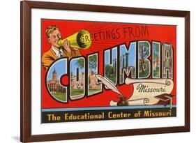 Greetings from Columbia, Missouri-null-Framed Art Print