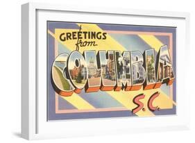 Greetings from Columbia, South Carolina-null-Framed Art Print