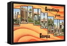 Greetings from Columbus, Georgia-null-Framed Stretched Canvas