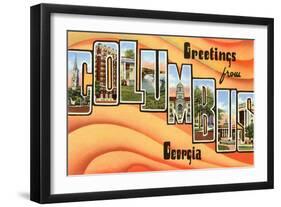 Greetings from Columbus, Georgia-null-Framed Art Print