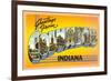 Greetings from Columbus, Indiana-null-Framed Premium Giclee Print