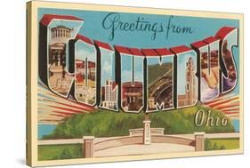 Greetings from Columbus, Ohio-null-Stretched Canvas