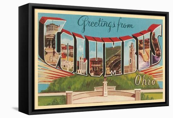 Greetings from Columbus, Ohio-null-Framed Stretched Canvas