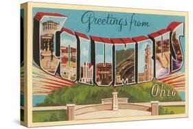 Greetings from Columbus, Ohio-null-Stretched Canvas