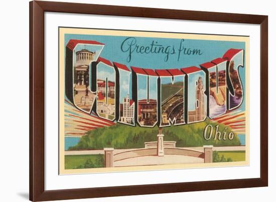 Greetings from Columbus, Ohio-null-Framed Art Print