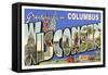 Greetings from Columbus, Wisconsin-null-Framed Stretched Canvas