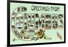 Greetings from Columbus-null-Framed Art Print