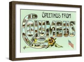 Greetings from Columbus-null-Framed Art Print