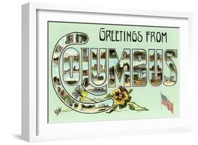 Greetings from Columbus-null-Framed Art Print
