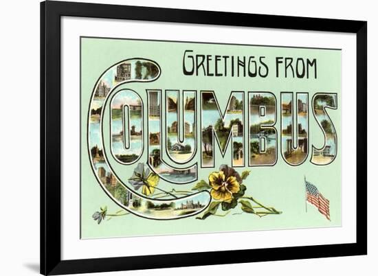 Greetings from Columbus-null-Framed Art Print