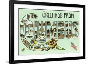 Greetings from Columbus-null-Framed Art Print