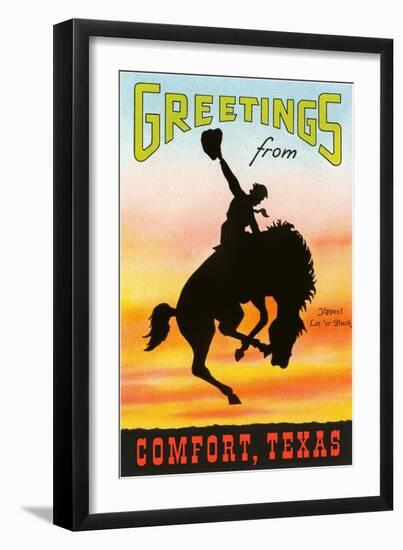 Greetings from Comfort, Texas-null-Framed Art Print