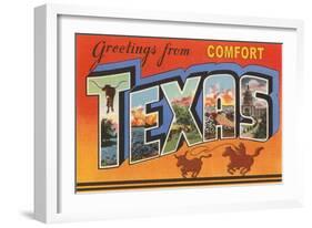 Greetings from Comfort, Texas-null-Framed Art Print