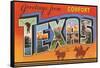 Greetings from Comfort, Texas-null-Framed Stretched Canvas