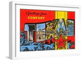 Greetings from Comfort, Texas-null-Framed Art Print