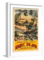 Greetings from Coney Island, Cincinnati, Ohio-null-Framed Art Print