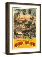 Greetings from Coney Island, New York City-null-Framed Art Print