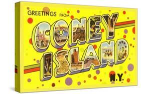 Greetings from Coney Island, New York-null-Stretched Canvas