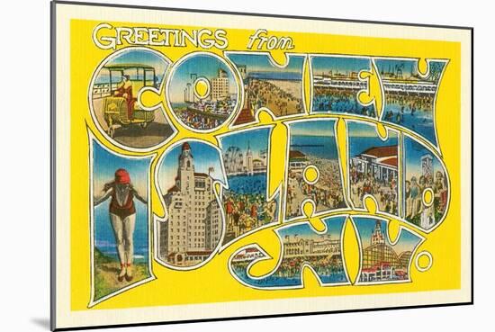 Greetings from Coney Island, New York-null-Mounted Art Print