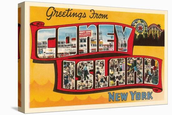 Greetings from Coney Island, New York-null-Stretched Canvas