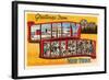 Greetings from Coney Island, New York-null-Framed Art Print