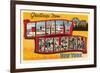 Greetings from Coney Island, New York-null-Framed Art Print