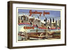 Greetings from Conneaut, Ohio-null-Framed Art Print