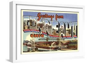 Greetings from Conneaut, Ohio-null-Framed Art Print