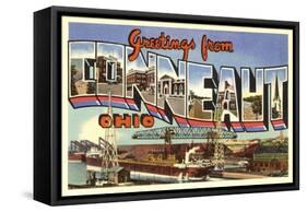 Greetings from Conneaut, Ohio-null-Framed Stretched Canvas