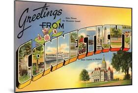 Greetings from Connecticut-null-Mounted Art Print