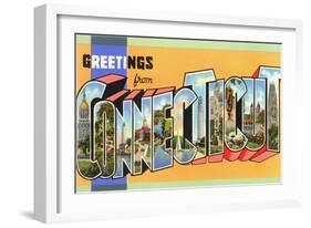 Greetings from Connecticut-null-Framed Art Print