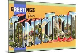 Greetings from Connecticut-null-Mounted Art Print