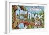 Greetings from Conway-null-Framed Art Print