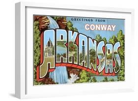 Greetings from Conway-null-Framed Art Print