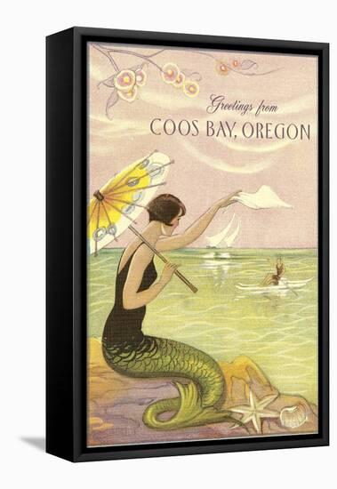 Greetings from Coos Bay-null-Framed Stretched Canvas