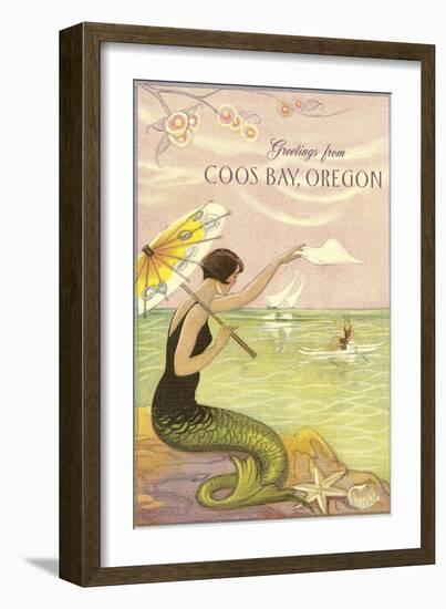 Greetings from Coos Bay-null-Framed Art Print