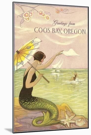 Greetings from Coos Bay-null-Mounted Art Print