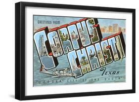 Greetings from Corpus Christi, Texas, Wonder City of the South-null-Framed Giclee Print