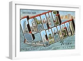 Greetings from Corpus Christi, Texas-null-Framed Art Print