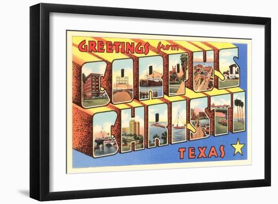 Greetings from Corpus Christi, Texas-null-Framed Art Print