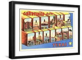 Greetings from Corpus Christi, Texas-null-Framed Art Print