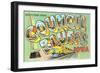 Greetings from Councilo Bluffs, Iowa-null-Framed Art Print