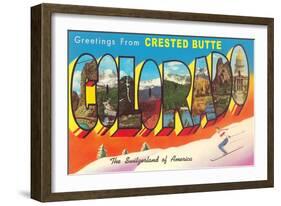 Greetings from Crested Butte, Colorado-null-Framed Art Print