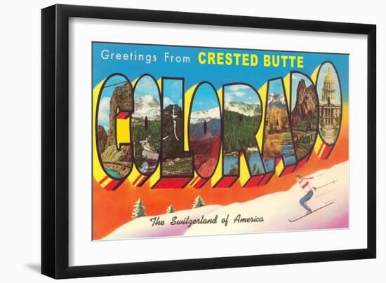 Greetings from Crested Butte, Colorado-null-Framed Art Print