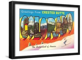 Greetings from Crested Butte, Colorado-null-Framed Art Print