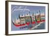 Greetings from Croton, Connecticut-null-Framed Giclee Print