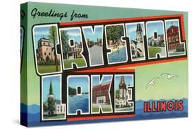 Greetings from Crystal Lake, Illinois-null-Stretched Canvas