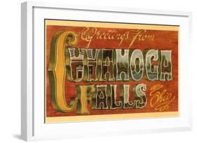 Greetings from Cuyahoga Falls, Ohio-null-Framed Art Print